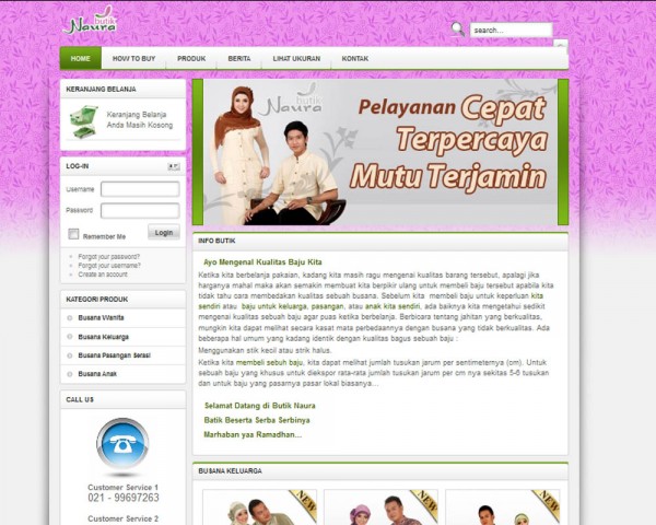 Butik Naura Web Design